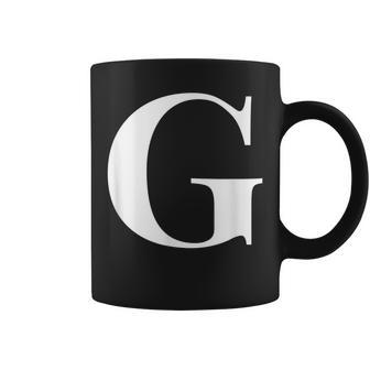 Personalized Name Alphabet Initial Letter G Present Coffee Mug - Seseable