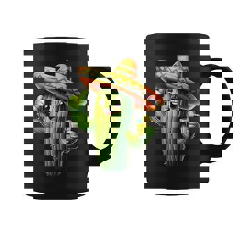 Personnage De Dessin Animé De Cactus Avec Sombrero Cinco De Mayo Fiesta Tasse - Cadeauxyz