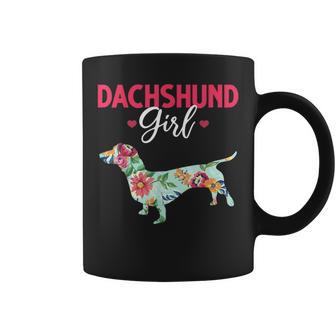 Pet Animal Wiener Sausage Dog Girls Vintage Dachshund Coffee Mug - Monsterry