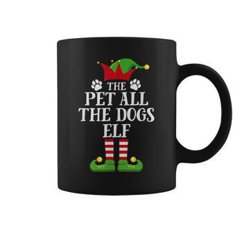 Pet All The Dogs Elf Family Matching Christmas Elf Pajama Coffee Mug - Thegiftio UK