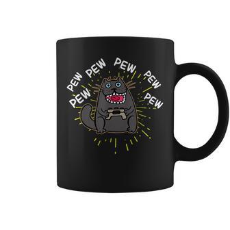 Pew Gaming Cat Gamer Cat Coffee Mug - Monsterry UK