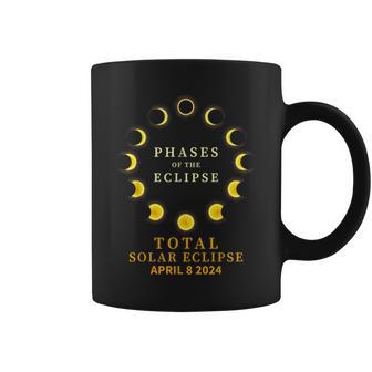 Phases Of Total Solar Eclipse April 8 2024 Cool Coffee Mug - Seseable