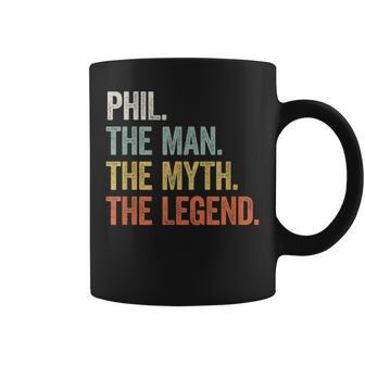 Phil The Man The Myth The Legend Cool First Name Coffee Mug - Seseable