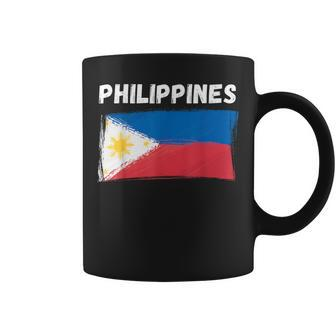 Philippines Flag Holiday Vintage Grunge Filipino Flag Coffee Mug - Monsterry UK