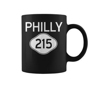Philly 215 Area Code Philadelphia Vintage Coffee Mug - Monsterry AU