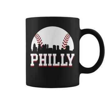 Philly Baseball Sports Skyline Illustration Cityscape Image Coffee Mug | Crazezy DE