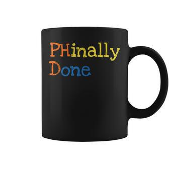 Phinally Done Phd Doctorate Graduation Adult Coffee Mug - Monsterry