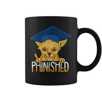 Phinished Phd Cute Chihuahua PhD Grad Candidate Student Coffee Mug - Monsterry