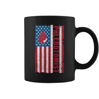 Phlebotomist Blood Donor American Flag Usa Phlebotomy Coffee Mug - Monsterry