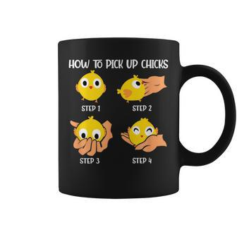 How To Pick Up Chicks Cheesy Pick-Up Lines Chicken Lover Coffee Mug - Monsterry AU