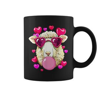 Pig Bubblegum Sheep Valentines Pink Sunglasses Sheep Coffee Mug - Monsterry CA