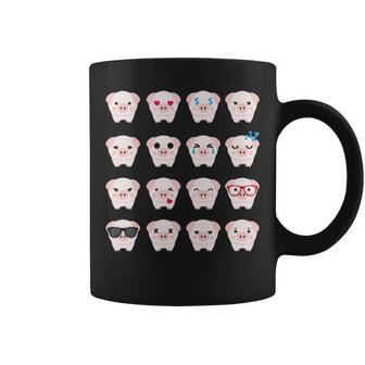Many Pig Face Emotions Cute Pig Lover Coffee Mug | Mazezy