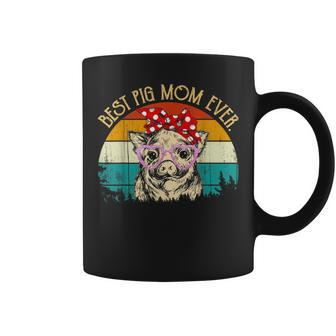 Pig Vintage Retro Style Mother's Day Best Pig Mom Ever Coffee Mug - Monsterry DE
