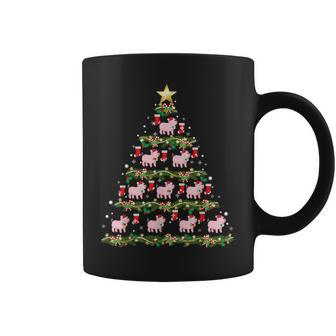 Pigs Christmas Tree Pigs Xmas Ornaments Coffee Mug - Monsterry