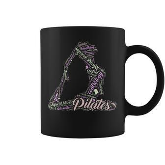 Pilates Wordcloud B Coffee Mug - Monsterry