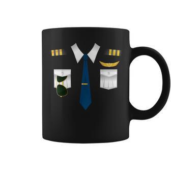 Pilot Uniform Costume Airplane Aviation Flying Airline Coffee Mug - Seseable