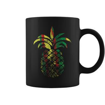 Pineapple Reggae Gold Beach Hawaiian T Coffee Mug - Monsterry UK