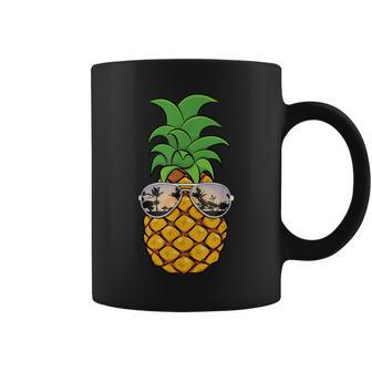 Pineapple Sunglasses Hawaiian Beach Vacation Coffee Mug - Thegiftio UK