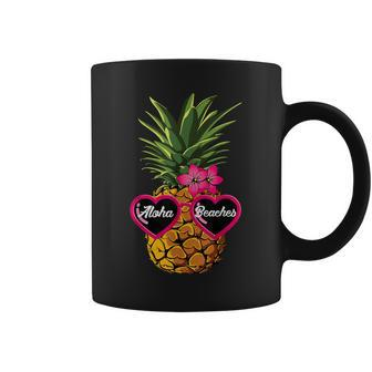 Pineapple Sunglasses T Aloha Beaches Hawaiian Hawaii Coffee Mug - Monsterry CA