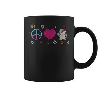 Pinguin Peace Love Hippie Bohoogelliebhaber Tassen - Geschenkecke