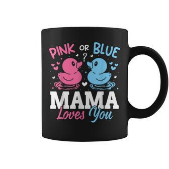 Pink Or Blue Gender Reveal Party Announcement Mama Duck Coffee Mug - Monsterry CA