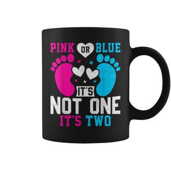 Pink Or Blue It's Not One It's Two Twins Gender Announcement Coffee Mug - Monsterry
