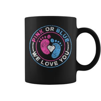 Pink Or Blue We Love You Gender Reveal Party Pregnancy Coffee Mug | Mazezy