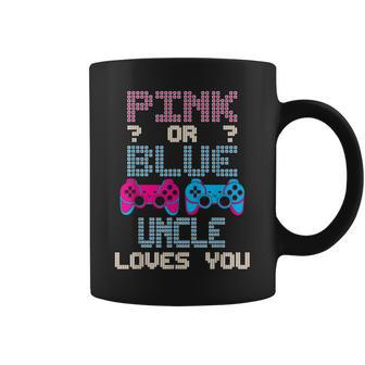 Pink Or Blue Uncle Loves You Video Game Gender Reveal Coffee Mug - Monsterry DE