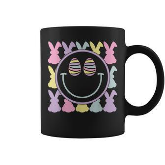 Pink Easter 2024 Bunny Rabbit Happy Easter Day Egg Hunting Coffee Mug - Seseable