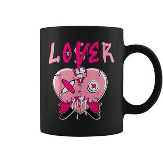 Pink Loser Lover Pink Drip Heart Matching For Women Coffee Mug - Seseable