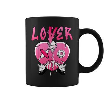 Pink Loser Lover Pink Drip Heart Plus Triple Pink Matching Coffee Mug | Mazezy