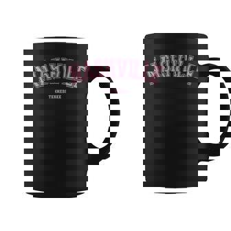 Pink Nashville Tennessee Tn Varsity Style On Nashville Coffee Mug - Thegiftio