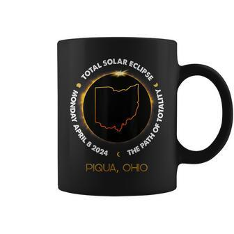 Piqua Ohio Total Solar Eclipse 2024 Coffee Mug - Monsterry