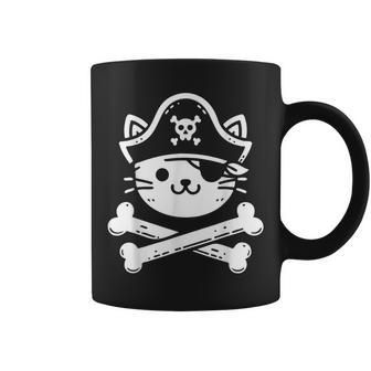 Pirate Cat Crossbones Cat Lover Cats Kitten Owner Coffee Mug | Mazezy