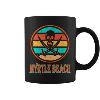 Pirate Myrtle Beach Vacation Vintage Distressed Image Coffee Mug - Monsterry UK