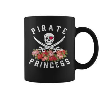 Pirate Princess Floral Pirate N Girl Coffee Mug - Monsterry DE