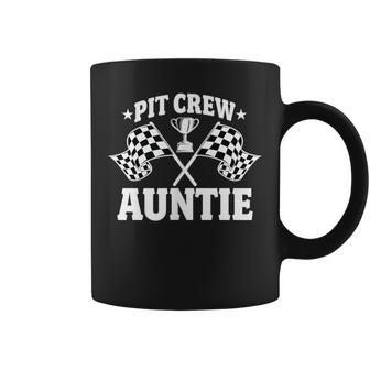 Pit Crew Auntie Race Car Birthday Party Racing Women Coffee Mug - Monsterry UK
