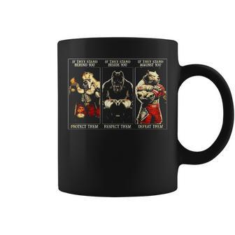 Pitbull Boxing Protect Respect Defeat Coffee Mug | Mazezy