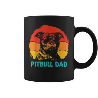 Pitbull Dad Father's Day Vintage Dog Dad Family Matching Coffee Mug - Thegiftio UK