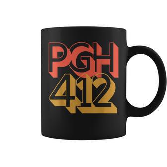 Pittsburgh 412 Pgh Pennsylvania Sl City Retro Home Pride Coffee Mug - Monsterry UK