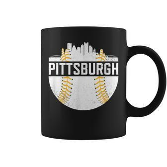 Pittsburgh Baseball Skyline Vintage Novelty Pirate Coffee Mug | Crazezy UK
