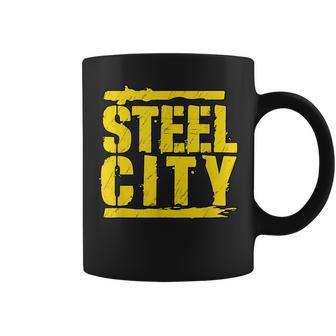 Pittsburgh Black And Yellow Pennsylvania Sl City Coffee Mug - Monsterry