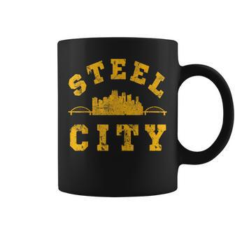 Pittsburgh Sl City Skyline Bridges 412 Home Vintage Coffee Mug - Monsterry