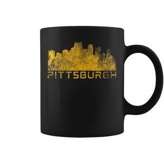 Pittsburgh Sl City Skyline Pennsylvania Pride Vintage Coffee Mug - Monsterry