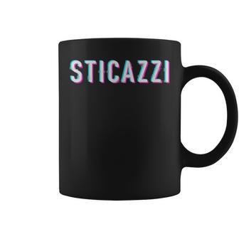 Pixel Snob Phrase Ironic Written Effect Glitch Sticazzi Coffee Mug - Monsterry