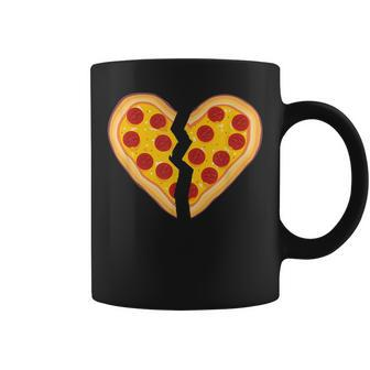 Pizza Broken Heart Pepperoni Slice Heartbreak Coffee Mug - Monsterry CA
