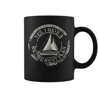 Plain Sailing Boat Retirement Plan Idea Coffee Mug - Monsterry UK