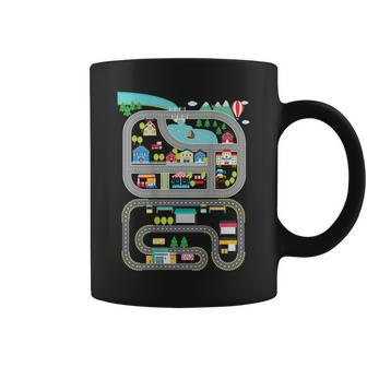 Play Cars On Dad's Back Mat Road Car Race Track Dad Mom Coffee Mug - Monsterry CA