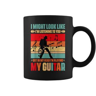 Play Guitar Vintage Music Graphic For Guitarists Coffee Mug - Monsterry UK