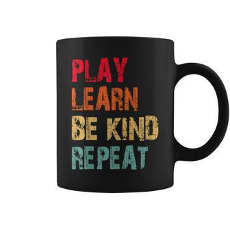 Play Learn Be Kind Repeat No Bullies Choose Kindness Retro Coffee Mug - Thegiftio UK